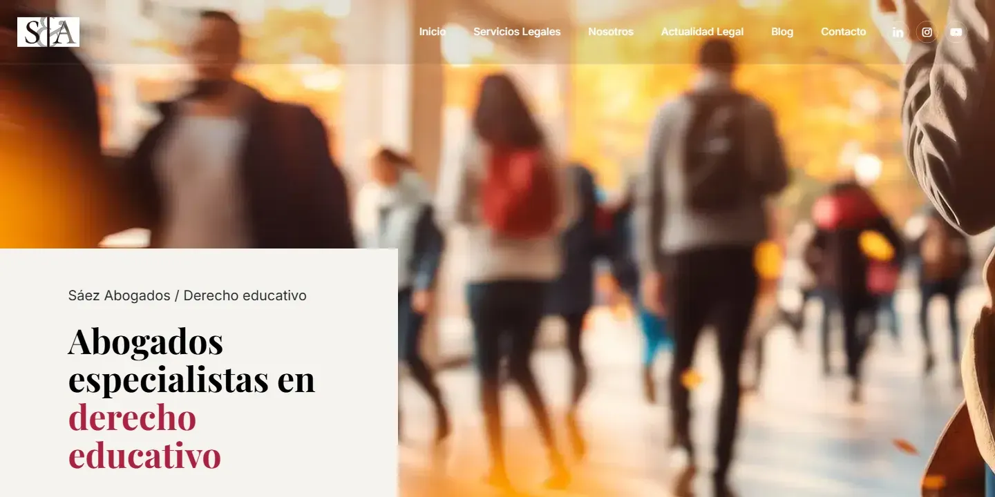Diseño web de una página de derecho educativo