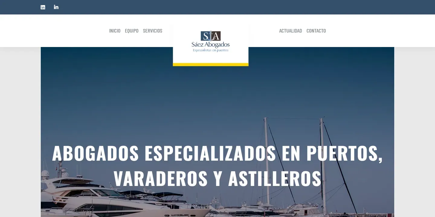 Diseño web de un despacho especializado en puertos deportivos