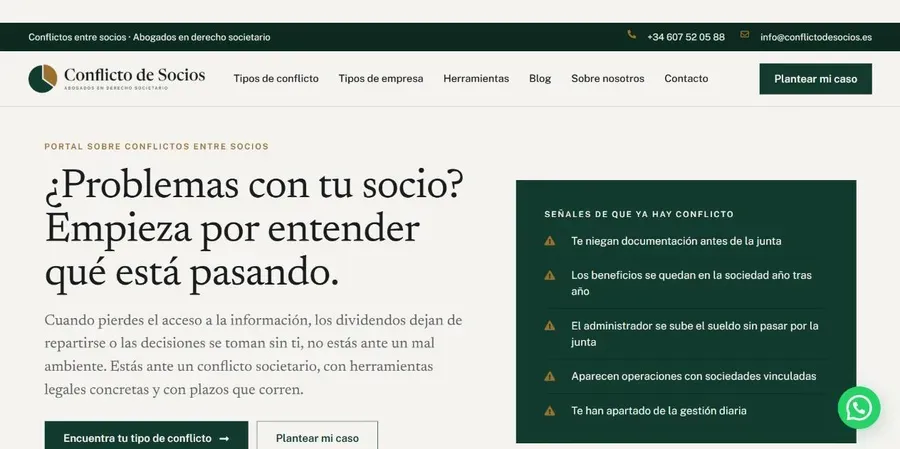 Web de un despacho de abogados diseñada por Lexiuris